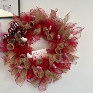 Large deco mesh wreath